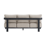 Playa - Sofa With 2 Pillows - Dark Gray / Beige