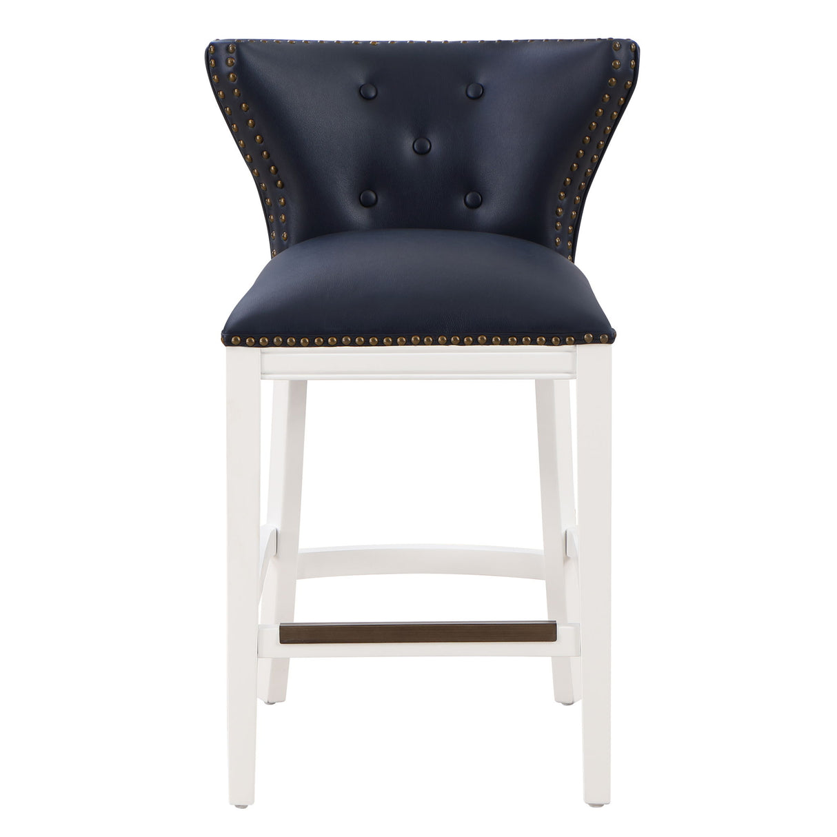 Macon - Counter Stool With Accents - Dark Blue