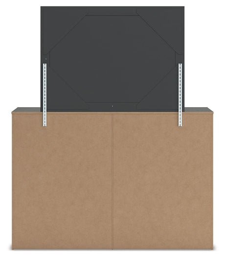 Fraluna - Charcoal - Dresser And Mirror