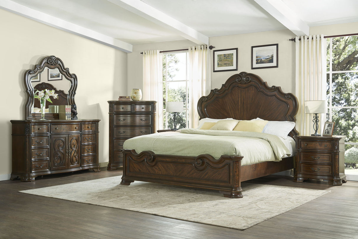 Royale - Nightstand With USB And Power Outlet - Dark Brown