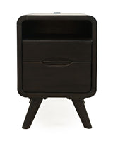 Marlowe - Power Chairside Table - Dark Brown