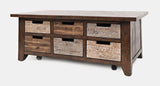 Painted Canyon - Box Coffee Table - Distressed Brown
