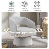 Swivel Barrel Chair With 360 Degree Rotation