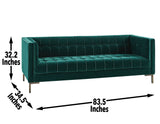 Isaac - Green Sofa And Loveseat - Green