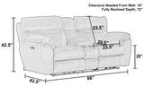 Sedona - Power Headrest Lay Flat Reclining Console Loveseat With Storage & Cupholders