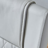 Modern Dining Chairs With Padded Seat, Metal Legs