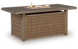 Laguna Heights - Rectangular Fire Pit Table - Beige