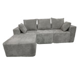 Corner Combination Sofa Sectional Couch With Soft Plush Fabric
