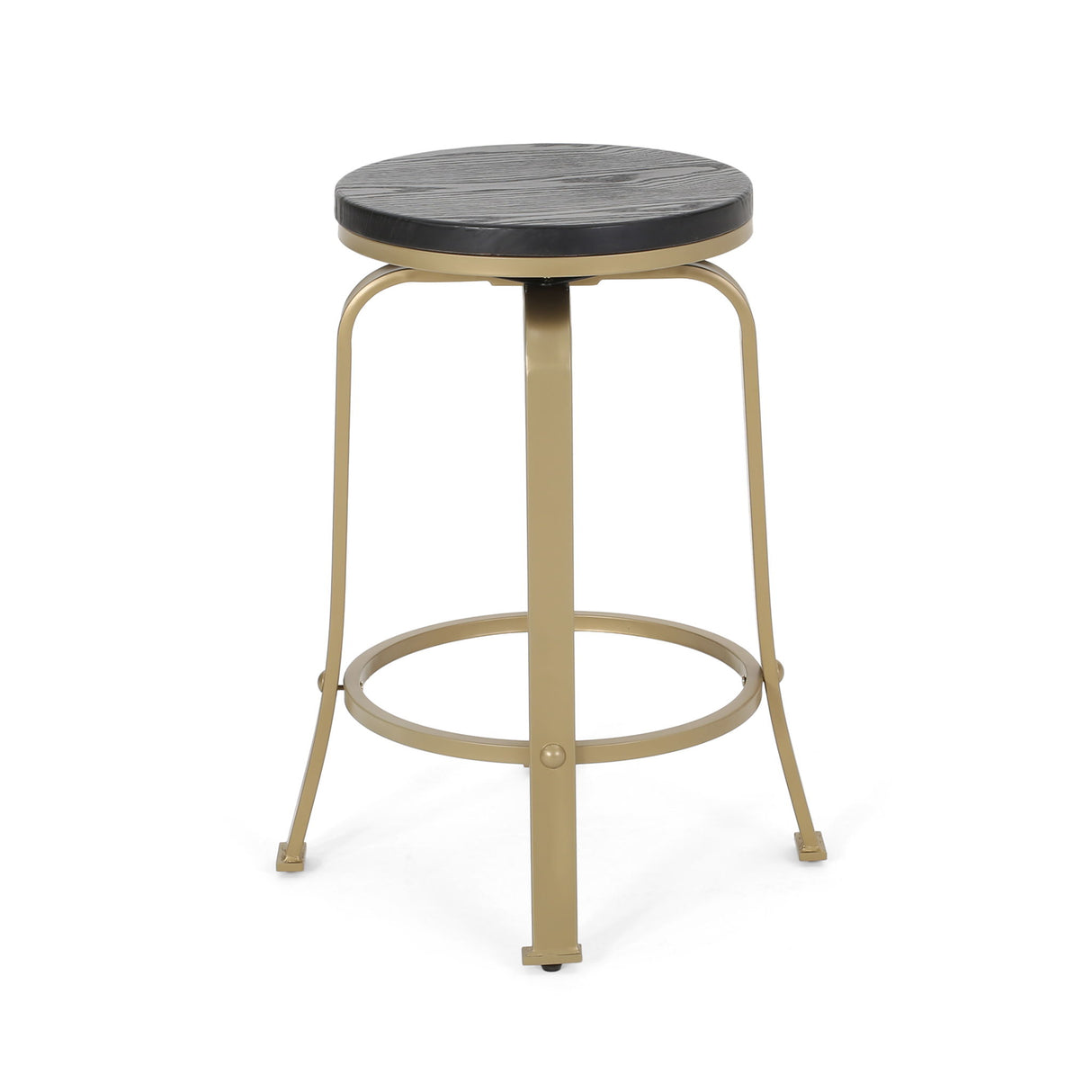 Modern Industrial Counter Stool Set With Swivel Function