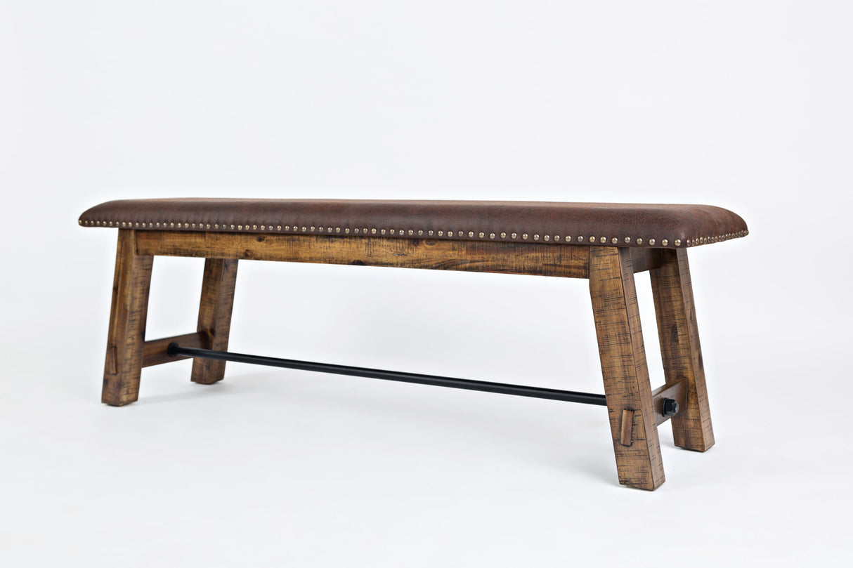 Cannon Valley - Bench - Distressed Medium Brown