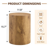 Cylindrical End Coffee Table, Living Room Furniture - Wood
