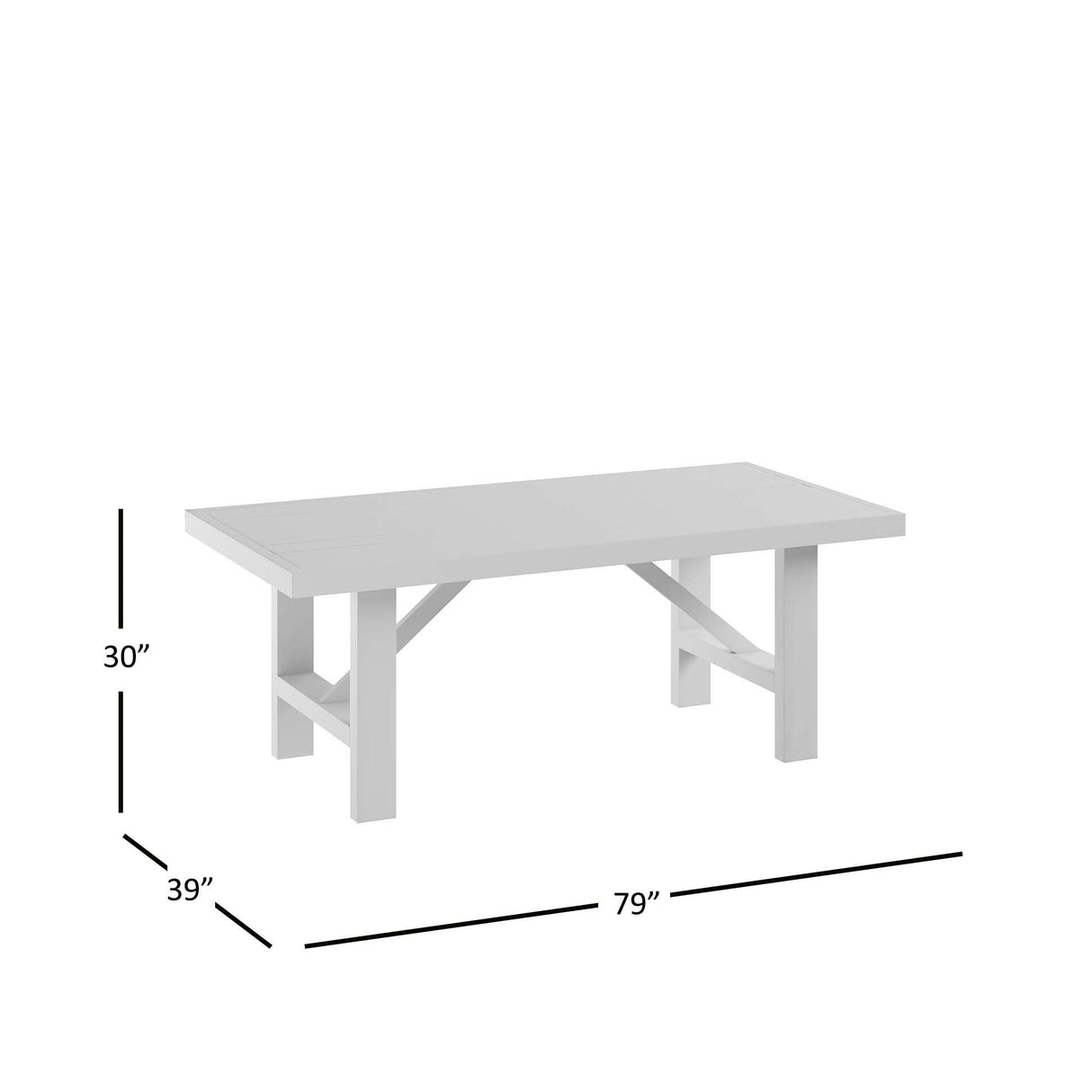 Kona Grove - Trestle Dining Table - Chocolate Dark Brown