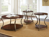 Miles - Round End Table - Brown