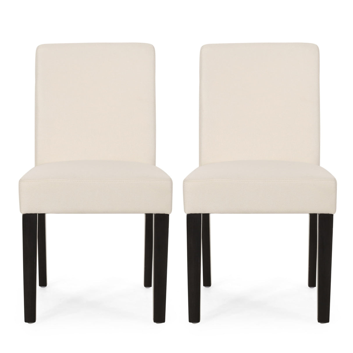 Contemporary Dining Chair With Upholstered Seating And Tapered Legs