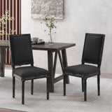 French Country Style Dining Chair With Upholstered Seating And Fluted Legs