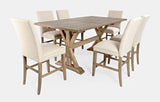 Carlyle Crossing - 7 Piece Counter Set - Distressed Medium Brown