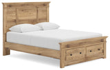 Makidern - Panel Storage Bed With Storage Footboard