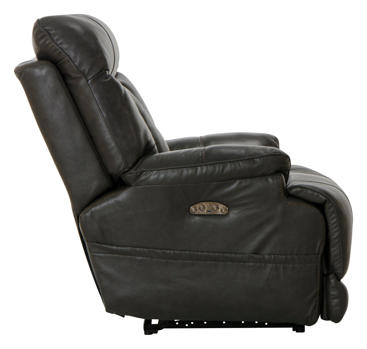 Naples - Power Lay Flat Recliner With Extended Ottoman - Chocolate