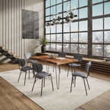 Nature's Edge - 7 Piece Upholstered Dining Set - Chestnut