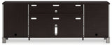 Darborn - XL TV Stand W/Fireplace Option - Gray / Brown