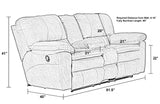 Reyes - Power Lay Flat Reclining Console Loveseat With Storage & Cupholders