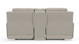 Micah - Power Headrest Power Deep Seat Reclining Console Loveseat - Oatmeal