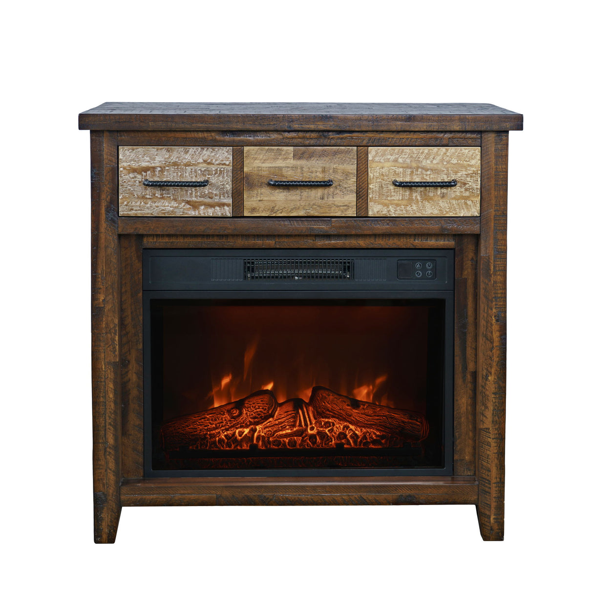 Painted Canyon - Electric Fireplace Media Console - Brown