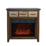 Painted Canyon - Electric Fireplace Media Console - Brown
