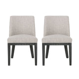 Modern Dining Chair With Durable Fabric Upholstery And Sturdy Wooden Frame (Set of 2)