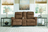 Edenwold - Brindle - Dbl Reclining Loveseat With Console