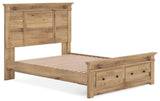 Makidern - Panel Storage Bed With Storage Footboard
