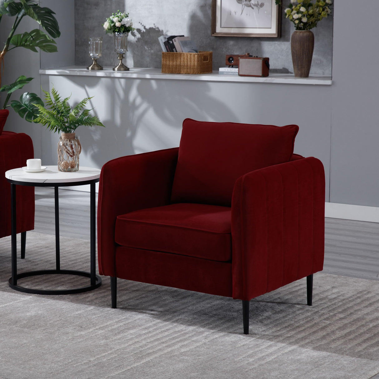 Accent Chair With Pillow For Living Room