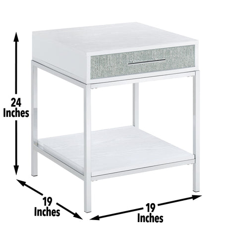Mirage - 3 Piece Table Set (Cocktail & 2 End Tables) - White