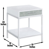 Mirage - Side Table - White