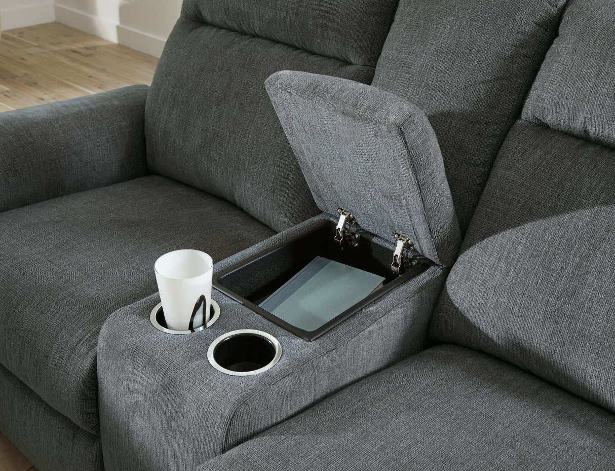 Barnsana - Dbl Power Reclining Loveseat With Console