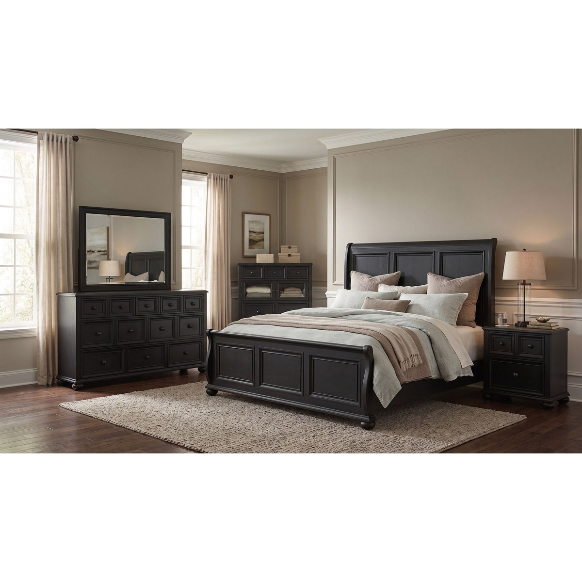 Heritage - Nightstand With USBC - Black