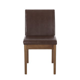 Modern Dining Chair With Upholstery - Dark Brown