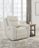 Mindanao - 3 Pc. - Power Reclining Sofa, Power Reclining Loveseat With Console, Power Recliner - Coconut