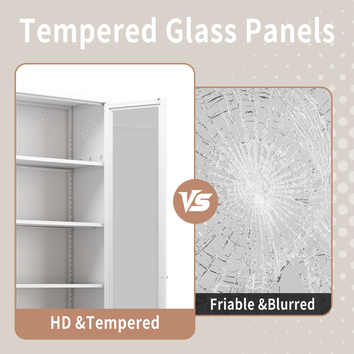 Industrial Metal Kitchen Pantry Cabinet With Adjustable Shelves - White