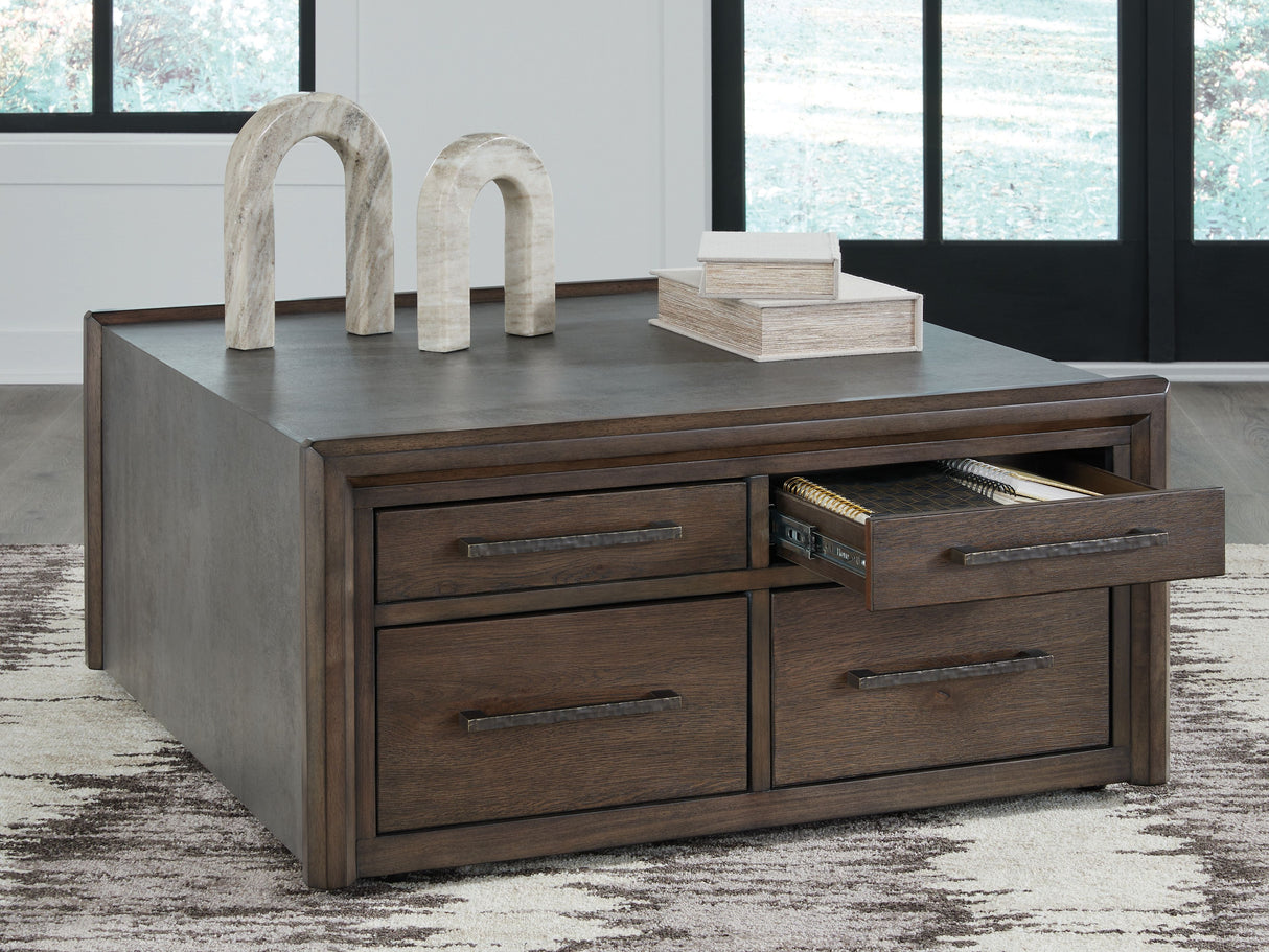 Kallenny - Brown / Gray - Square Cocktail Table