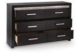 Shoralli - Six Drawer Dresser - Black