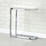 Echo - Marble Top Chairside Table - White