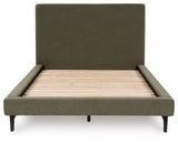 Chirason - Sage Green - Queen Upholstered Bed With Roll Slats