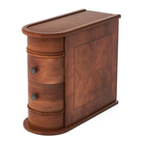 Narrow 2 Drawer End Table