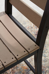 Shoreline Beach - Outdoor Counter Table And 2 Barstools (Set of 3) - Black / Beige