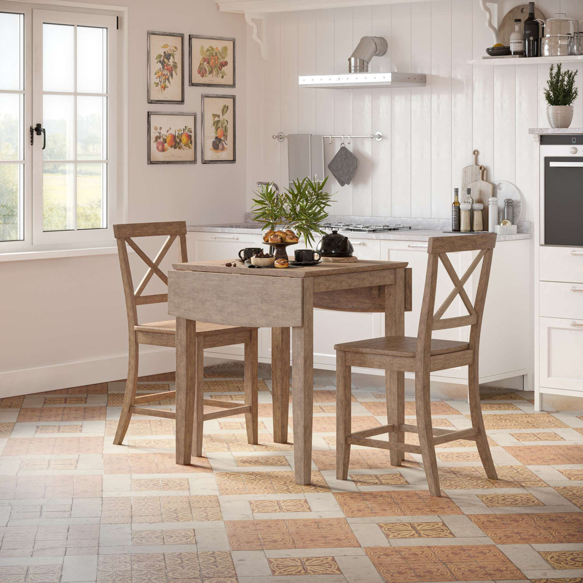 Eastern Tides - X Back Counter Stool (Set of 2)