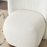 Modern Low Back Accent Upholstered Armless Living Room Chairs, Round Feet