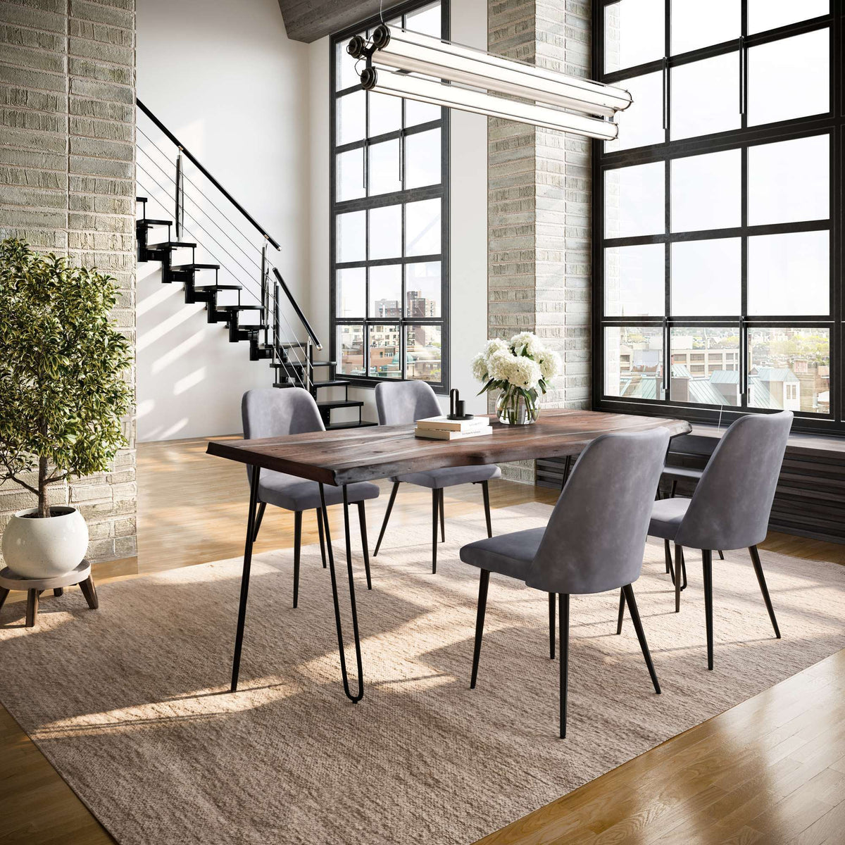 Nature's Edge - Dining Set - Slate