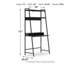 Yarlow - Home Office Desk and Shelf - Black