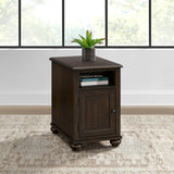 Wagner - Chairside Table With USB - Cherry